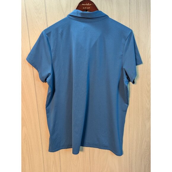 New LL Bean Women's Relaxed Fit Premium Double L Polo Shirt Blue Water XL - Picture 4 of 7
